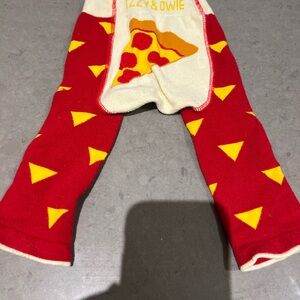 6-12m pizza Red and Yellow Triangle Patterned Baby Pants